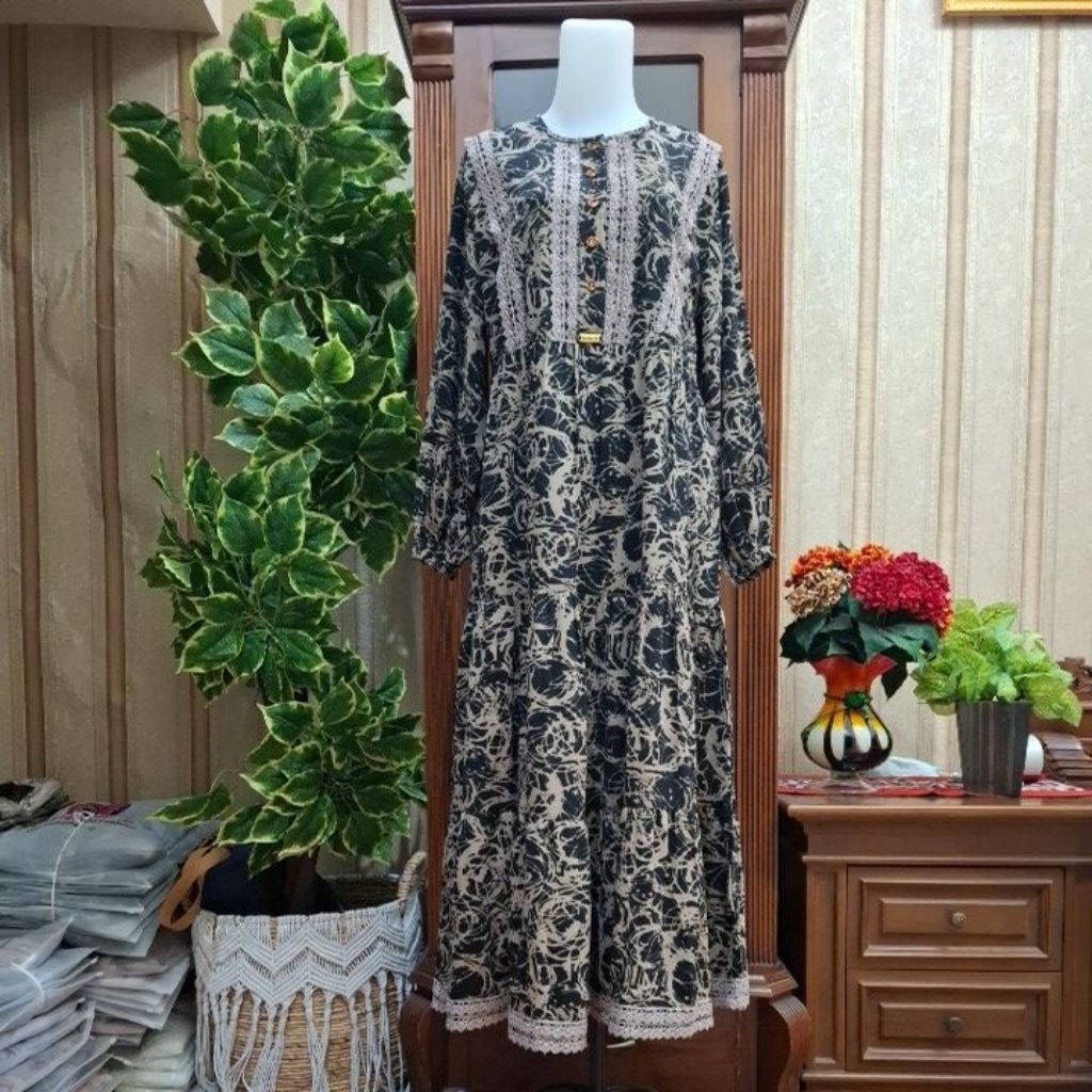 Midi dress salvina ys Renda puring terbaru.