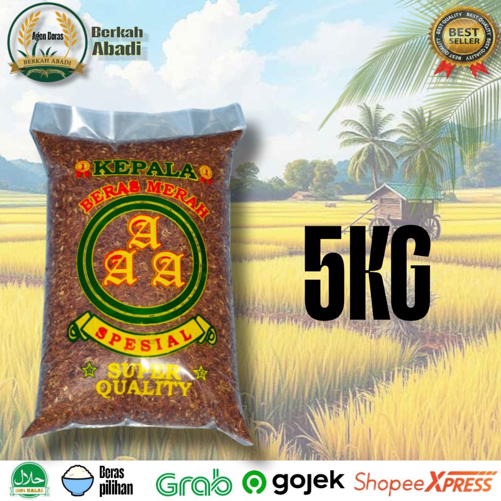 

Beras Merah Cap AAA 5KG ( Beras merah sosoh) beras cocok untuk diet dan diebetes