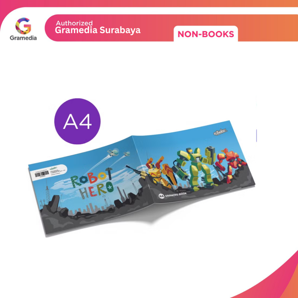 

Gramedia Surabaya - ESTUDEE DRAWING BOOK A4 K BATTLE ROBOTS