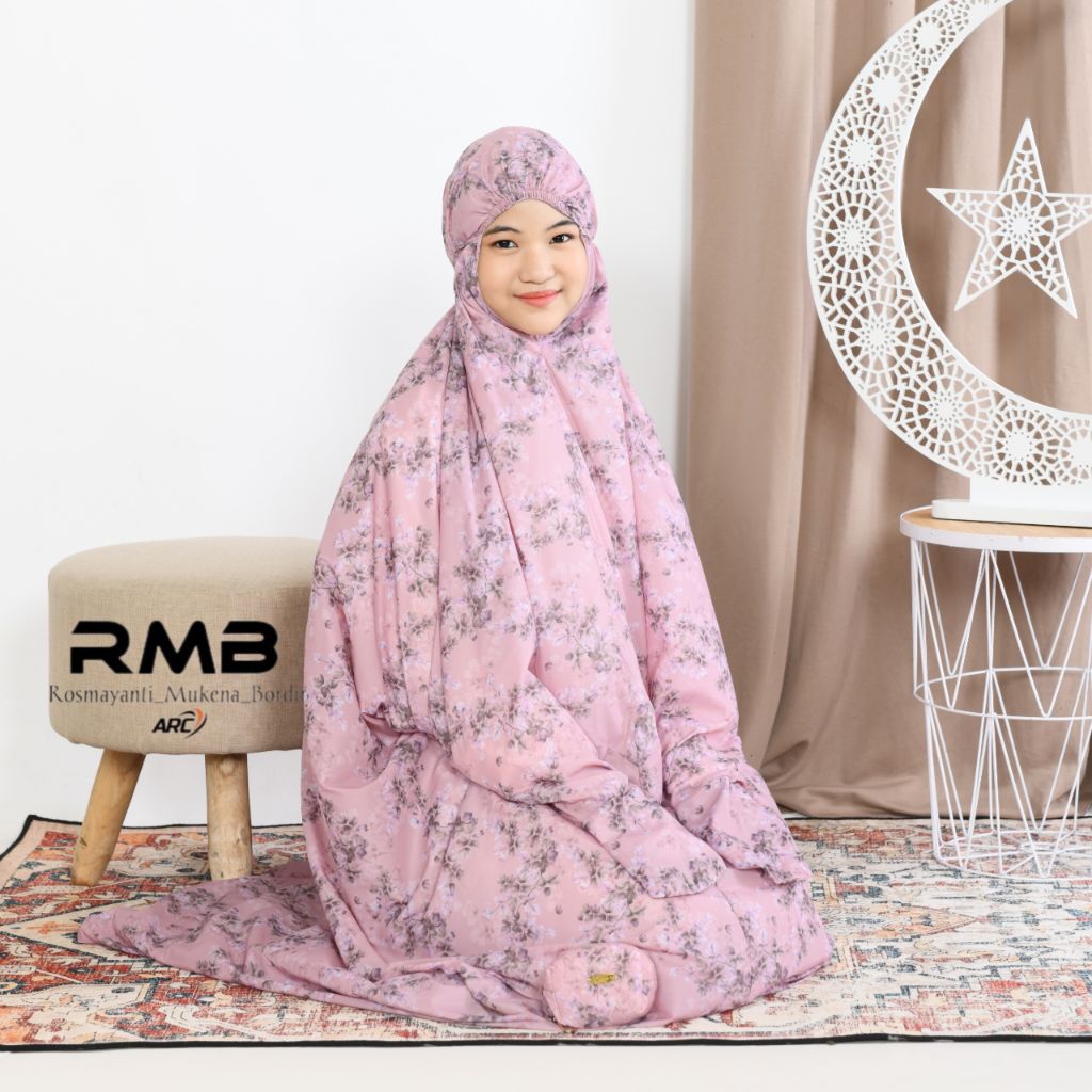 ROSMAYANTI - Mukena Terusan Mini Pouch Parasut Korea Anak Remaja Tanggung Traveling