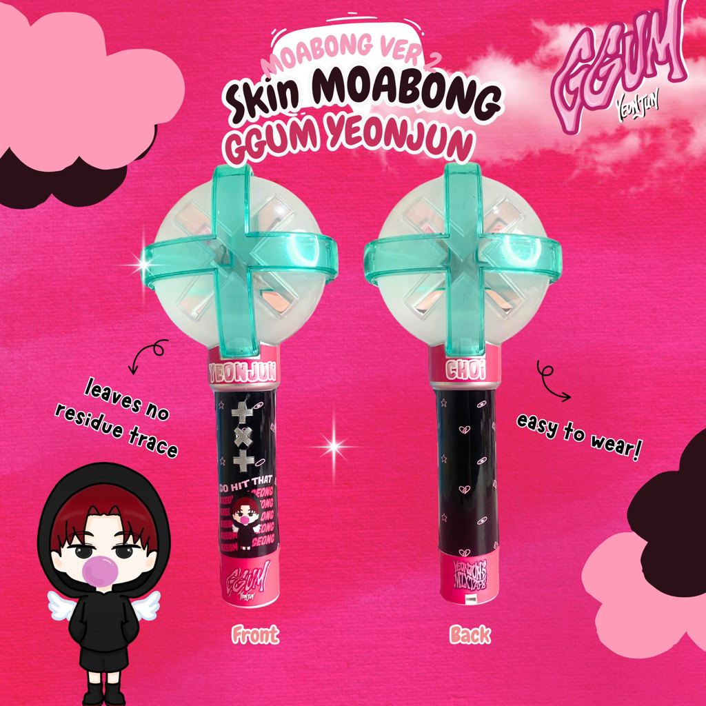 

GGUM YEONJUN Garskin Sticker Lightstick TXT MOABONG Ver 2 – Wrap Pelindung Anti Baret & Lecet