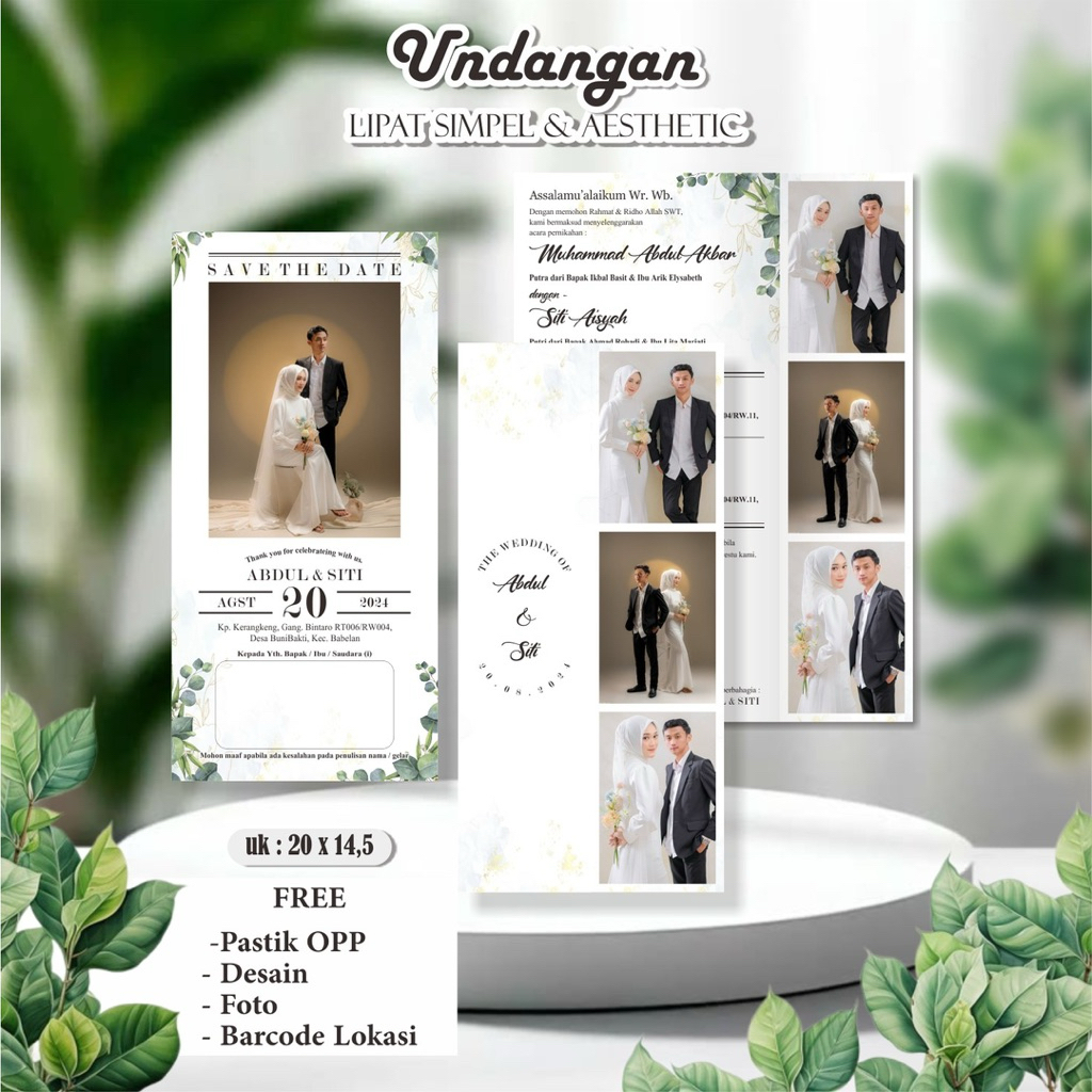 

Undangan Pernikahan Lipat Simpel dan Aesthetic Lipat HLF_A