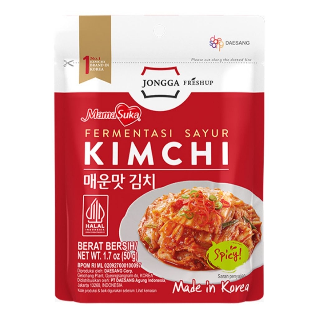 

MamaSuka Jongga Fermentasi Sayur Kimchi Instan Pedas 50 g