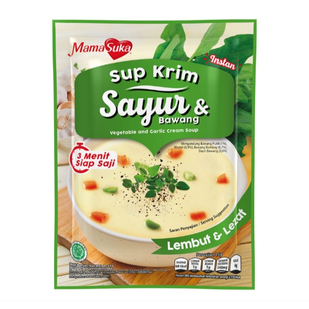 

MamaSuka Sup Krim Instan Sayur & Bawang 55 g