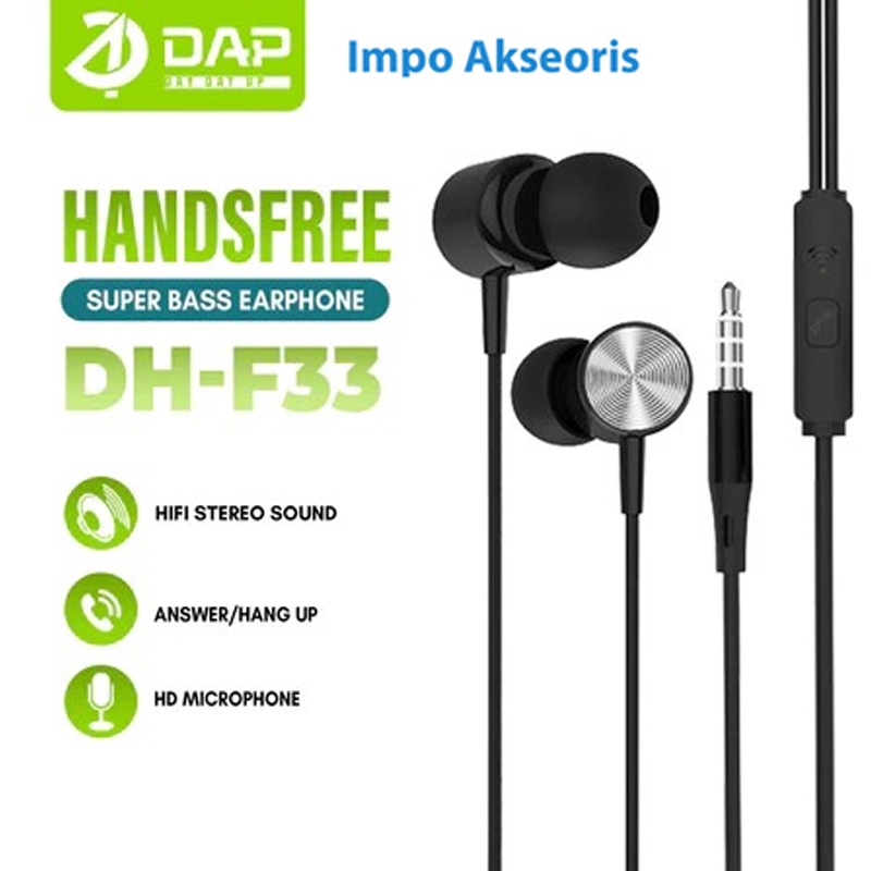 Headset Kabel DAP DH-F33 Stereo Earbuds IMPO AKSESORIS