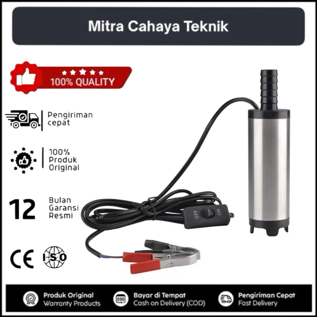 pompa air celup 24V DC mini submersible pompa minyak solar air celup