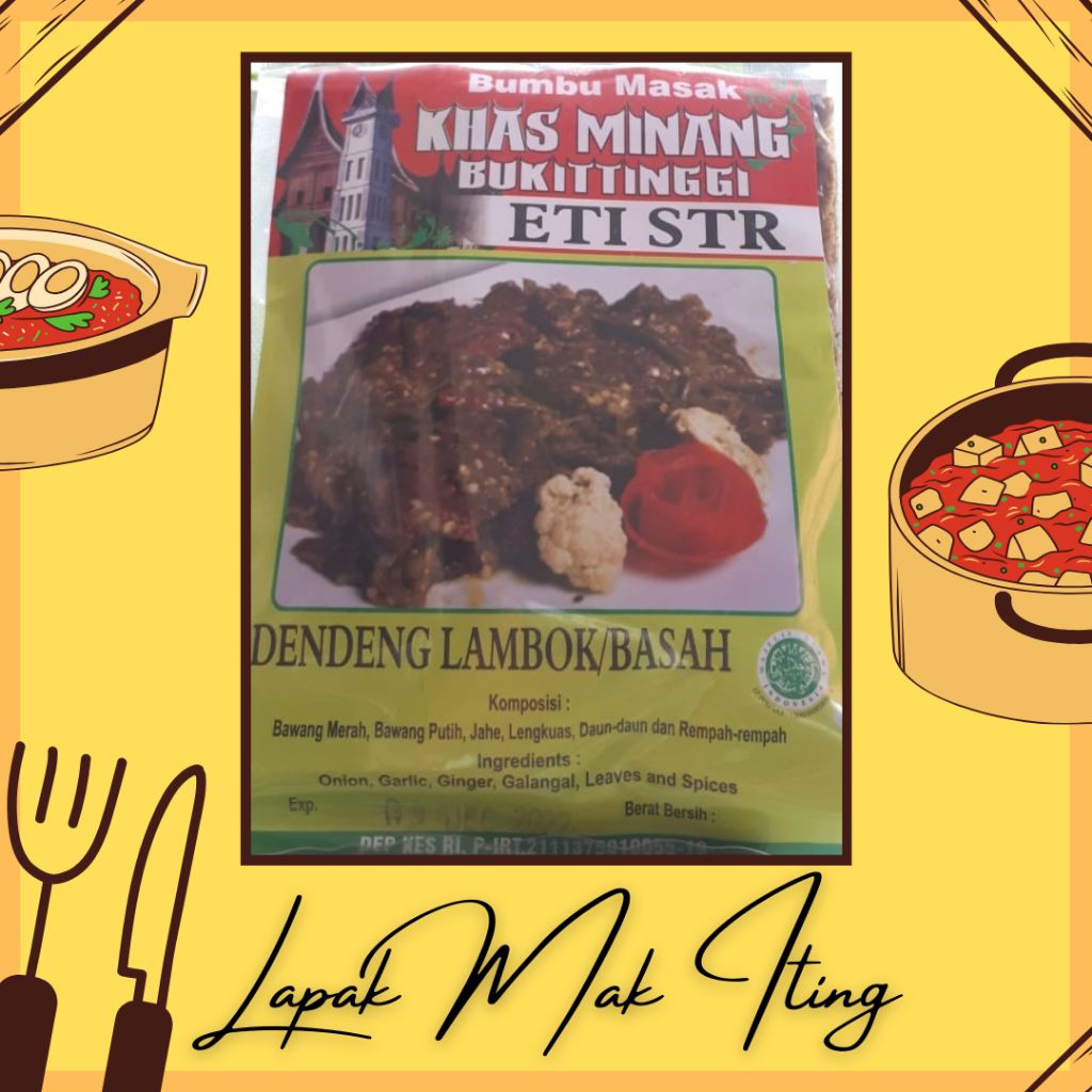 

Bumbu Masak Khas Minang Bukittinggi Eti STR - Dendeng Lambok/Basah