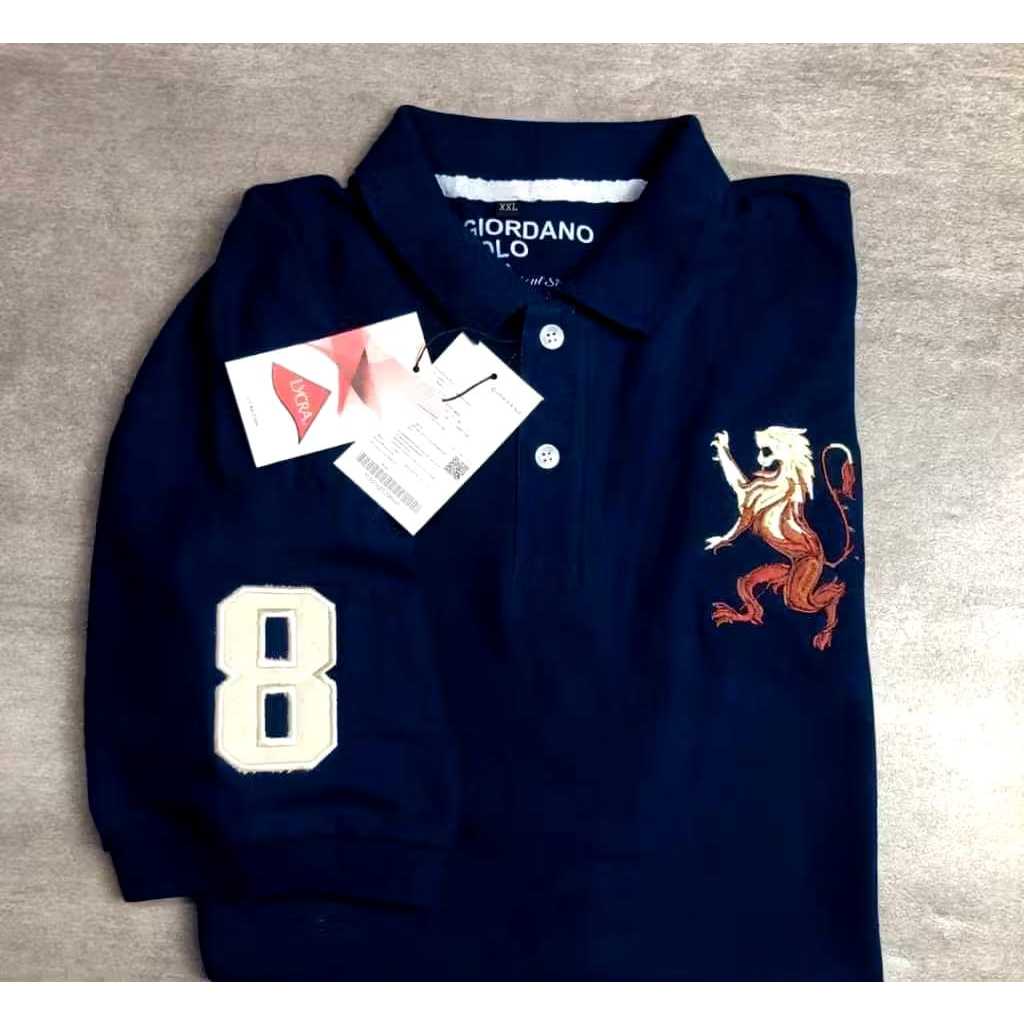Polo Shirt GIORDANO 3D Lion (Men) Original/koas kerah pria /atasan laki laki/polo terbaru /Lion & em