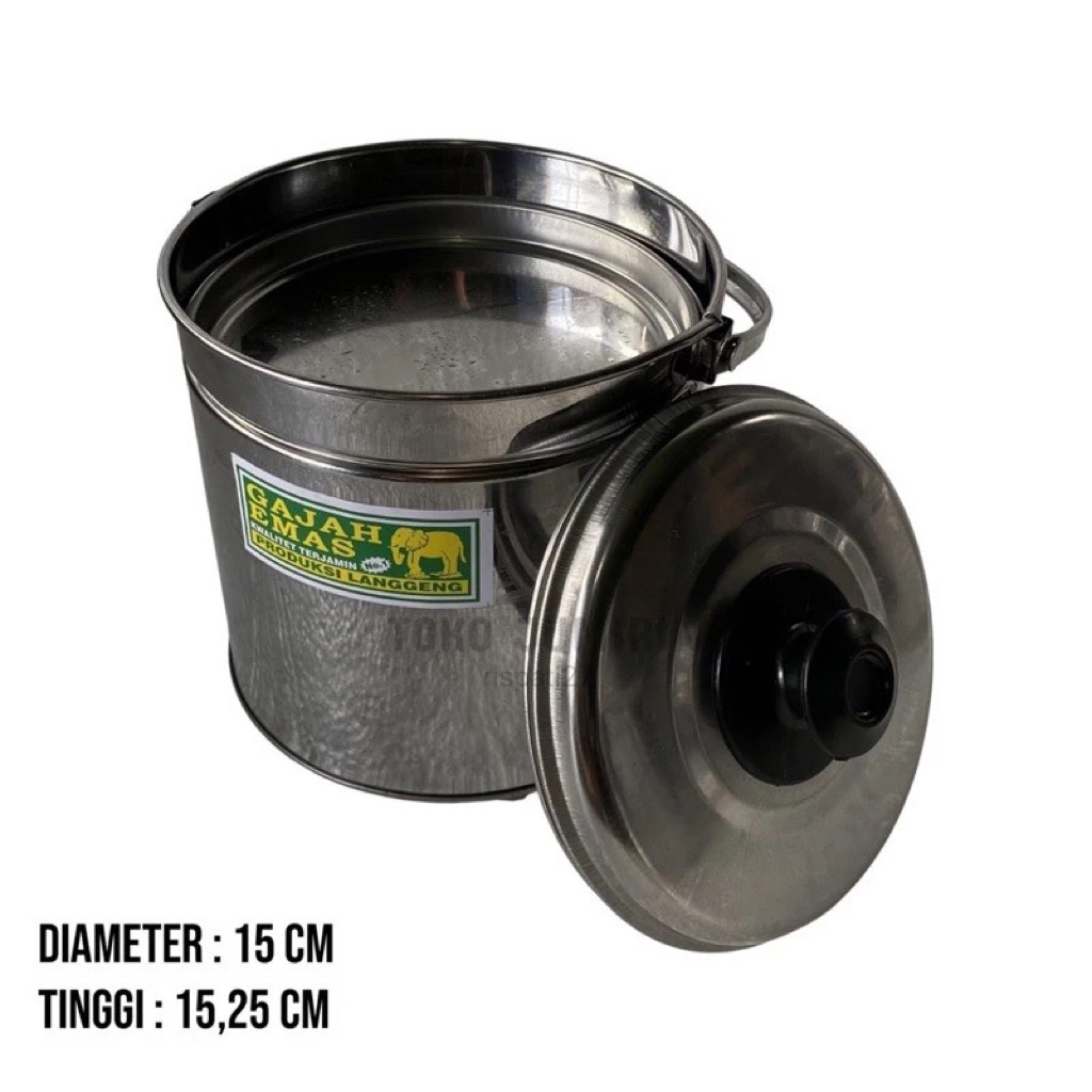 Rantang Tunggal Merek Gajah / Rantang Stainless Steel / Rantang Tunggal Tebal Dan Kuat / Rantang Sot