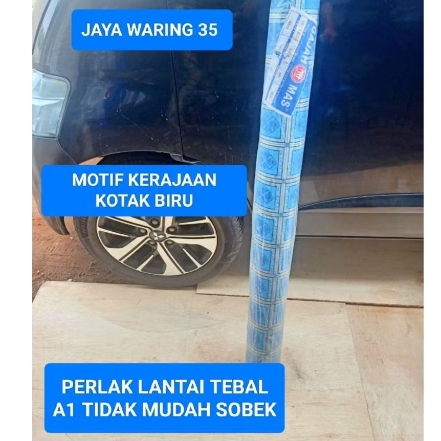 PERLAK LANTAI GAJAH A1 SUPER TEBAL MOTIF KERJAAN KOTAk BIRU