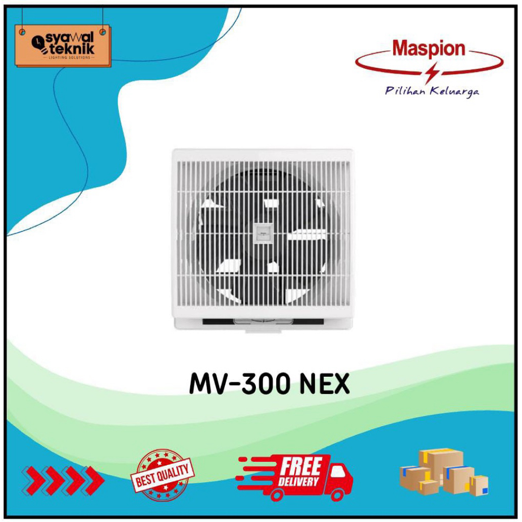 Maspion  Ceiling Blower Exhaust Fan Plafon Exhos Plavon 12 Inci Kipas Angin Hisap Ventilasi | MV 300