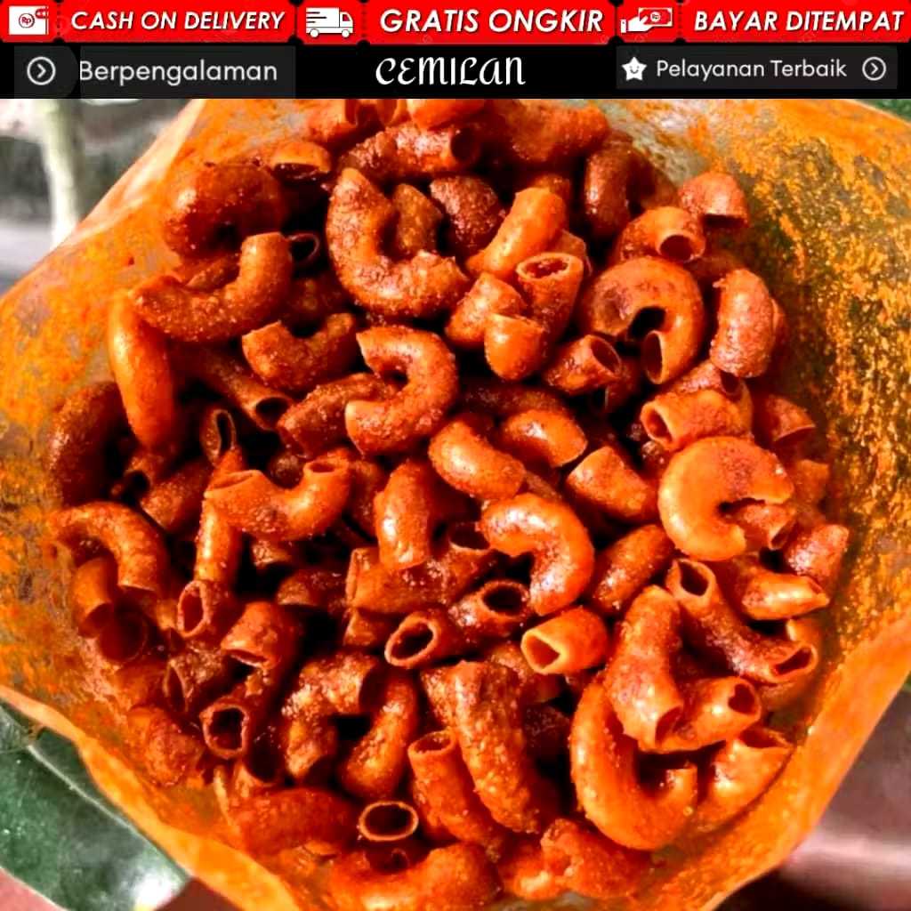 

(HALAL) ISI 500gr MAKARONI PEDAS BANTAT MAKARONI BANTET/MAKARONI BANTAT/MAKRONI BANTET/KRUPUK BANTET TERLARIS