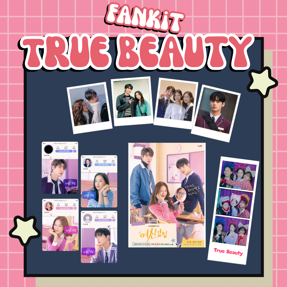[COD] TRUE BEAUTY MINI FANKIT DRAKOR KDRAMA CHA EUNWOO ASTHETIC POLAROID, POSTER & FOTO STRIP