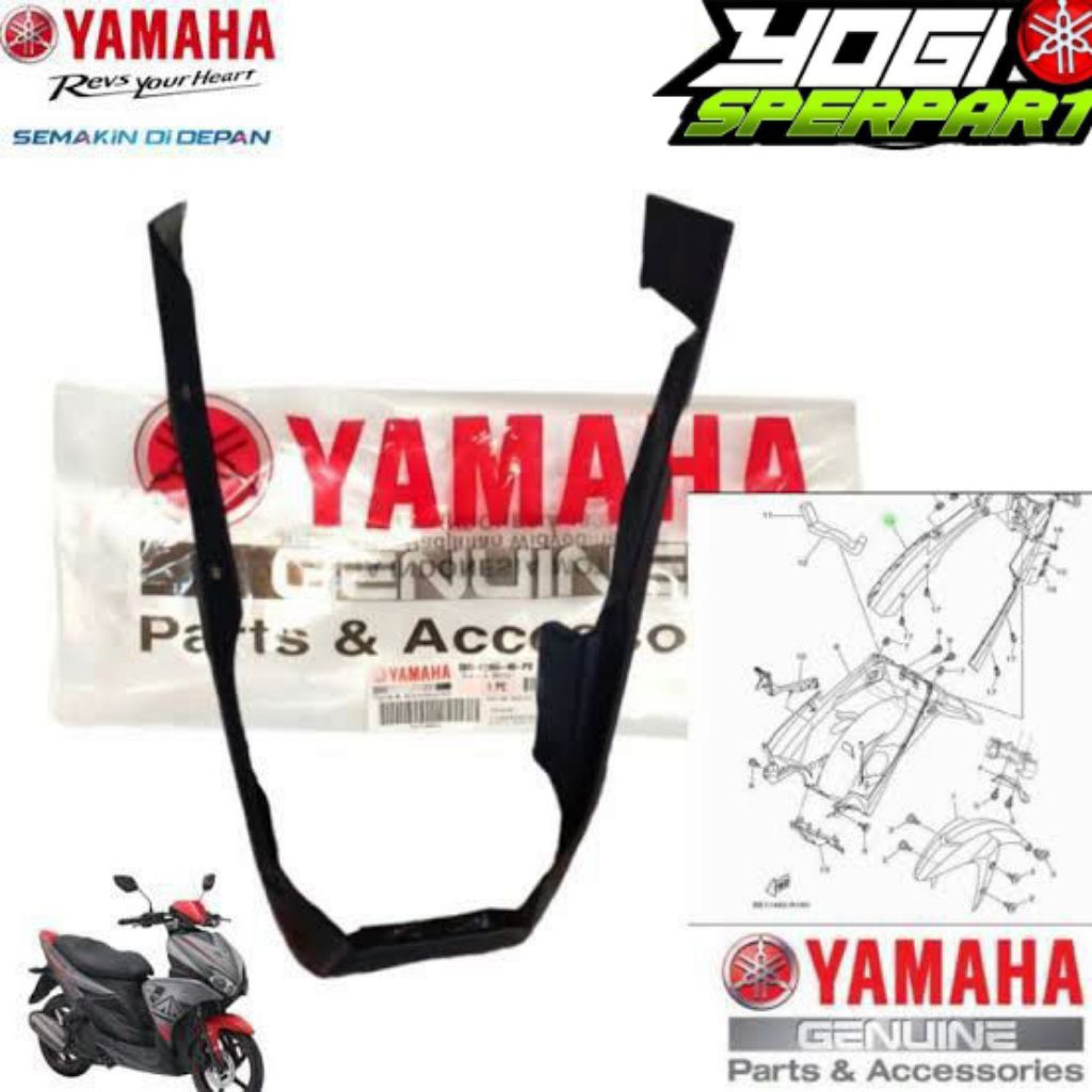 COVER SAMBUNGAN SPAKBOR BELAKANG AEROX 125 BE1-F163A-00 ORIGINAL YAMAHA