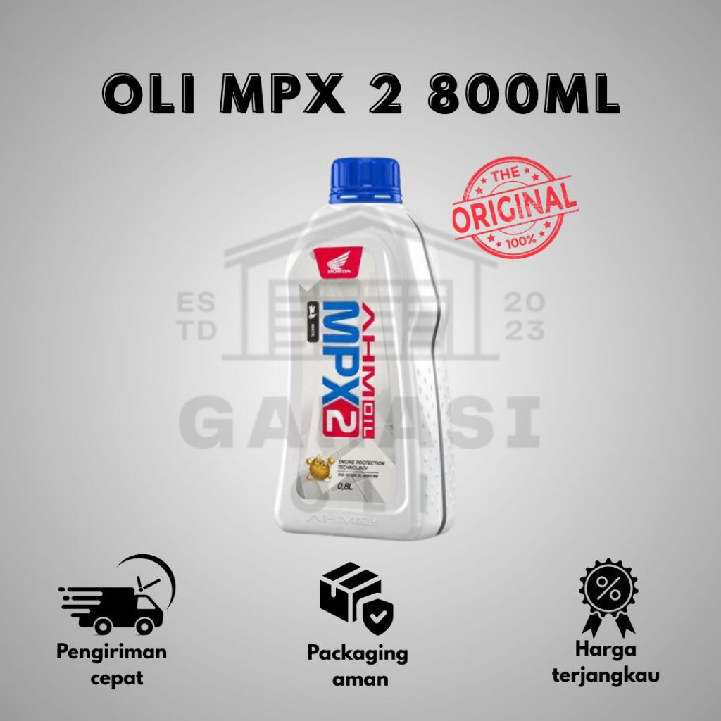 OLI MPX2 ASLI 100% AHM .  OLI MOTOR MATIC, BEBEK HONDA 800ML