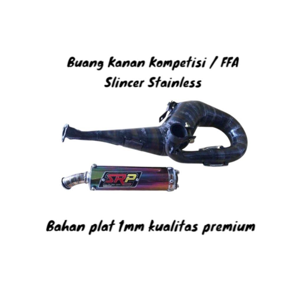 Knalpot Racing Vespa SRP Kanan Kompetisi/FFA Slincer Pelangi