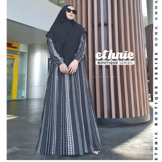 GAMIS ETNIC BOUTIQUE BY NONA ANNA DAILY (GAMIS SAJA) // GAMIS RAYON SYARI MOTIF ETNIC