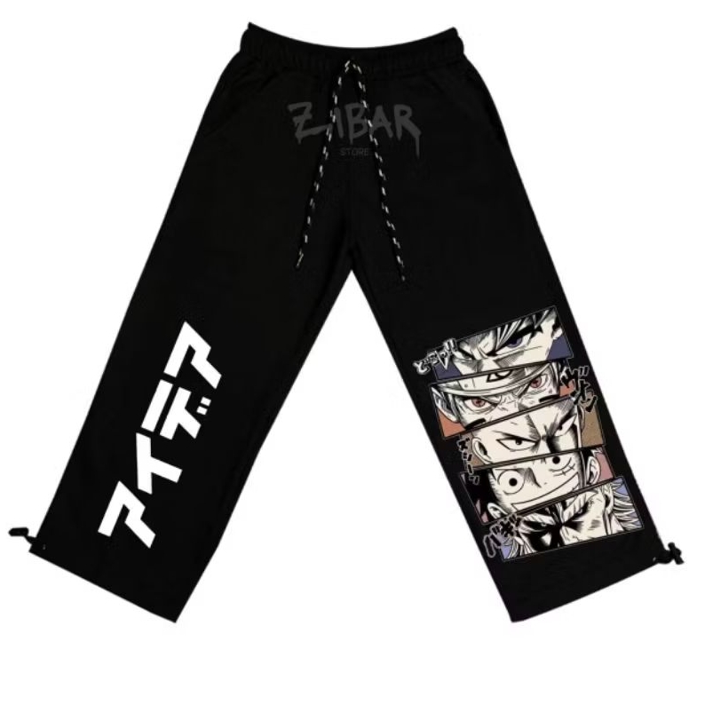 CELANA BAGGY SEKENA MOTIF ANIME CELANA PANJANG ANAK-ANAK CELANA SWEETPANTS USIA 3-12 TAHUN