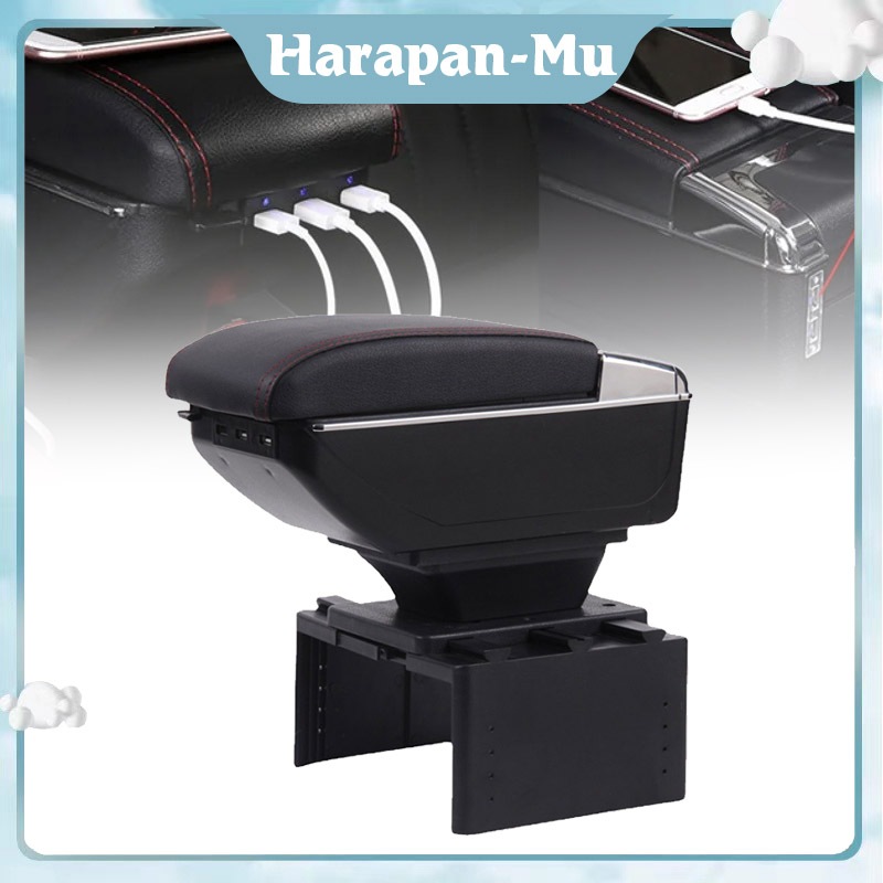 Console Box / Universal Armrest Mobil /7 Soket Usb Plug And Play