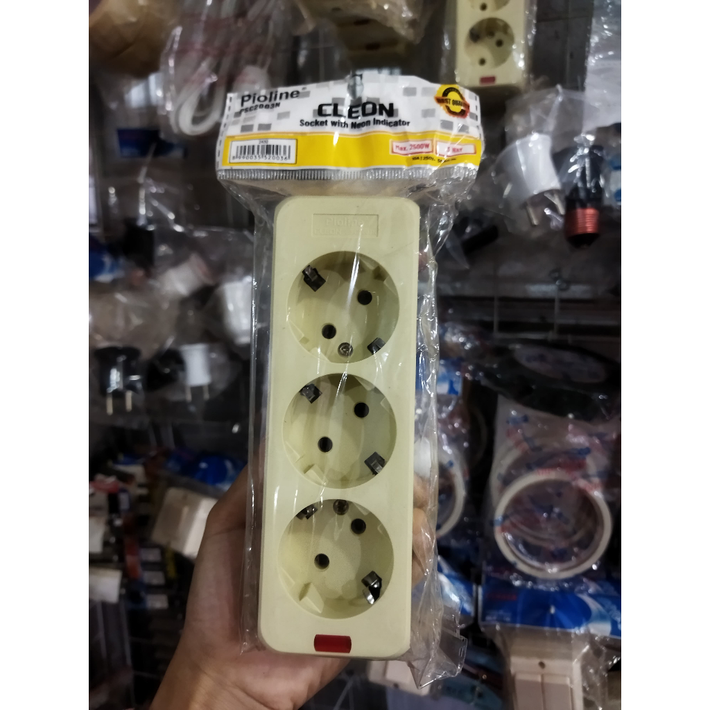 Pioline Cleon Stop Kontak 1-5 Lubang / Stop Kontak Tanpa Kabel