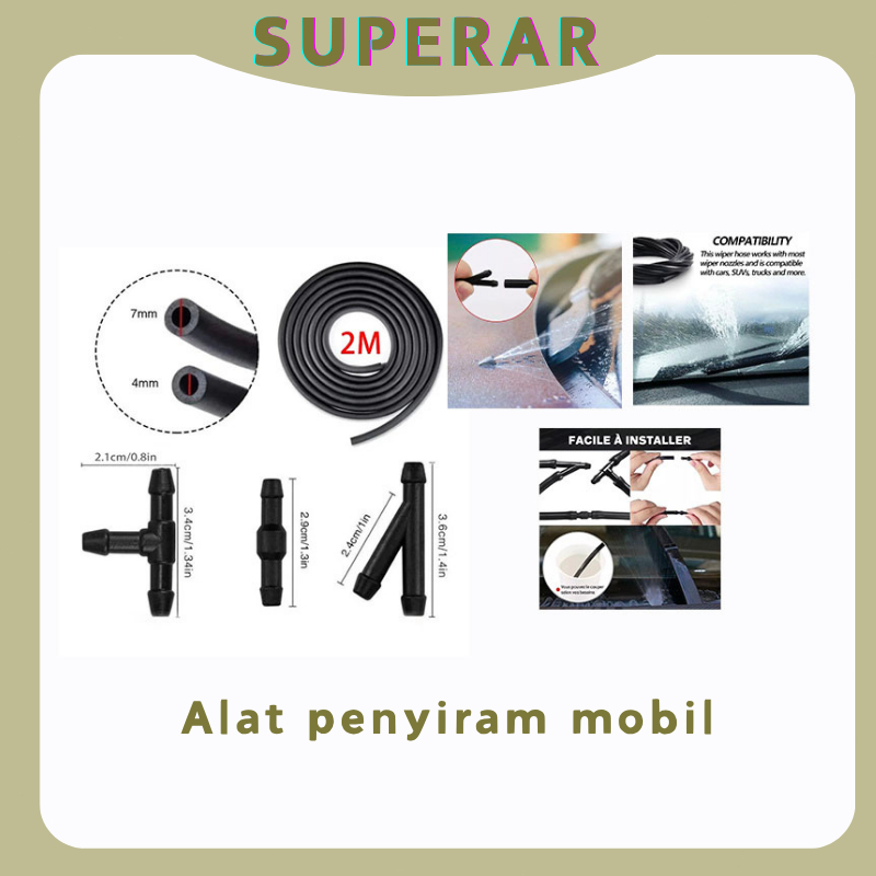 Selang Wiper Mobil Wiper Slang Konektor Connector Wiper Mobil Selang Air Wiper Kaca Depan Mobil Sela