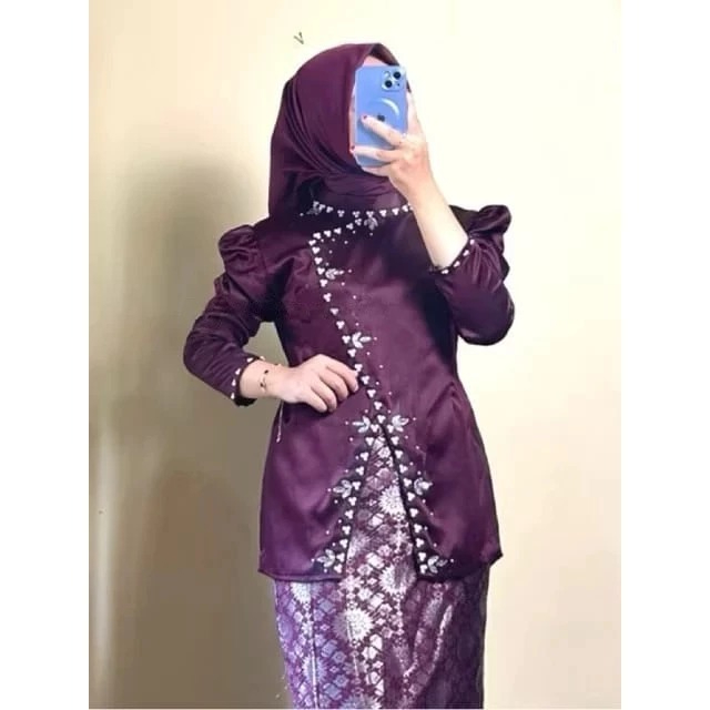 Terbaru - Oneset Inara Rok Songket One Set Satu Stel Kurung Melayu Rok Motif Songket Blus Satin Paka
