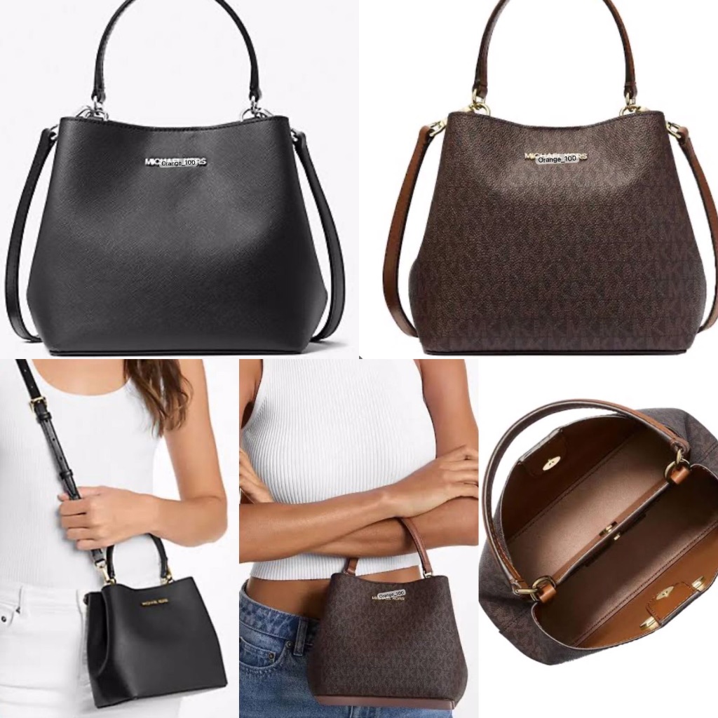 TAS WANITA MK PRATT SMALL BUCKET MESSENGER BAG ORIGINAL