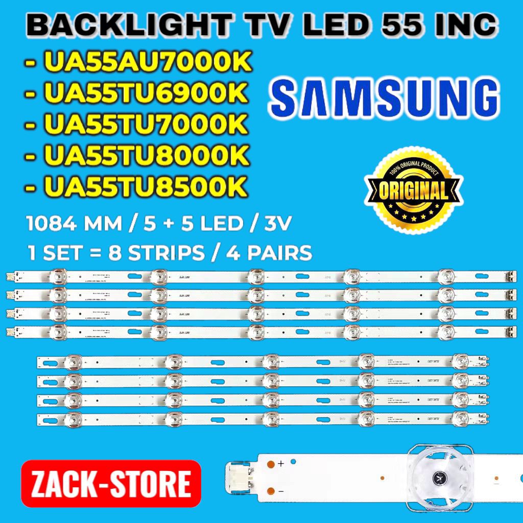 BACKLIGHT TV LED SAMSUNG 55 INC UA55TU7000KUA55TU8000K
UA55TU8500K
UA55TU6900K LAMPU BACKLIGHT TV SA
