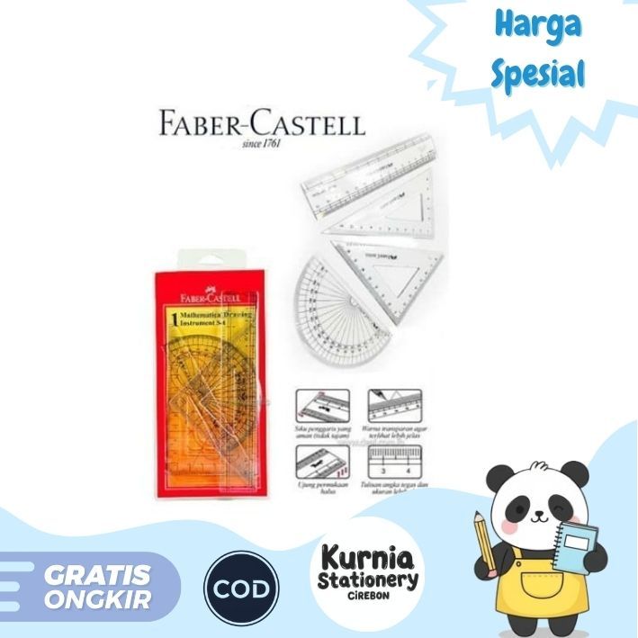 

Faber-Castell Penggaris Geometri Set Matematika 163504 / Mathematical Drawing Instrument