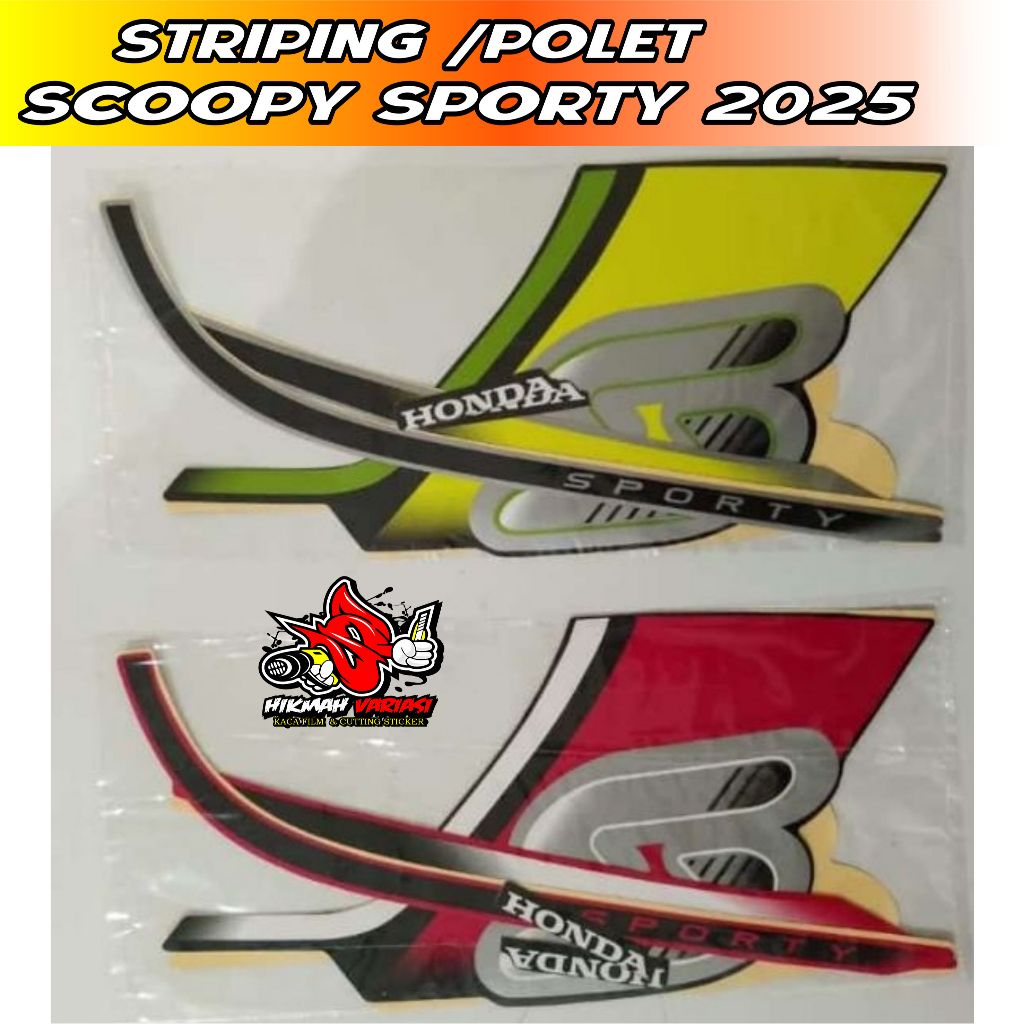 Striping motor / Les body Honda Scoopy Sporty 2025 bisa COD