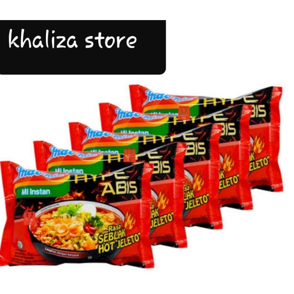 

mie instan rebus rasa seblak hot jeletot isi 5 bungkus