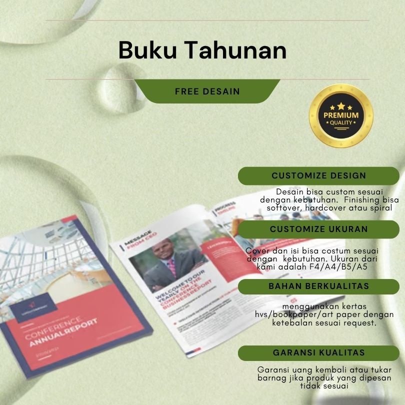 

Cetak Laporan Tahunan Custom | Annual Report / Company Profile | Premium Paper + Free Desain