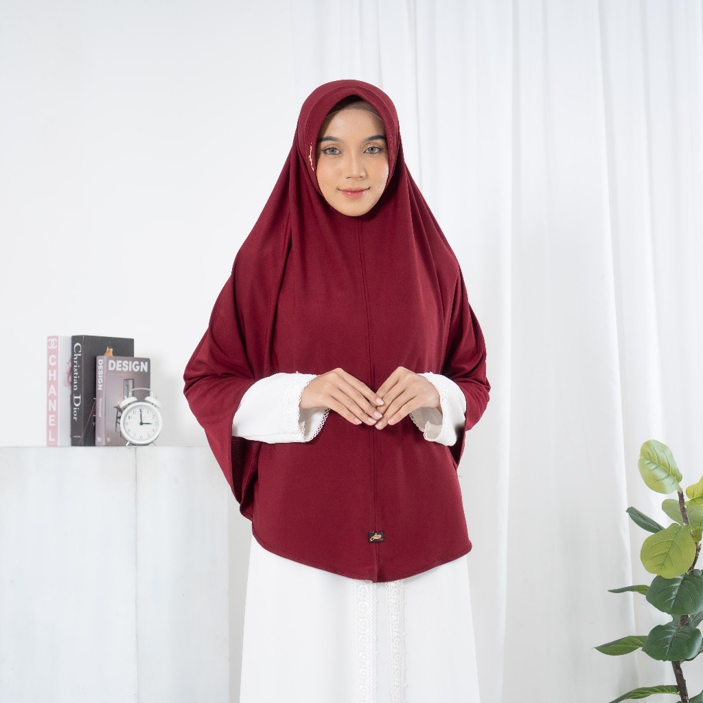 Jilbab JUMA Polos Jumbo Hijab Instan Jersey Premium Kerudung Size XL