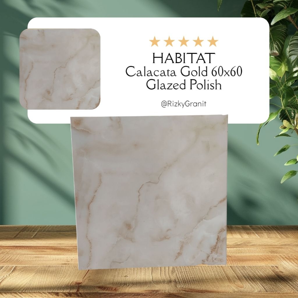 Keramik Lantai 60x60 Habitat Calacata Gold