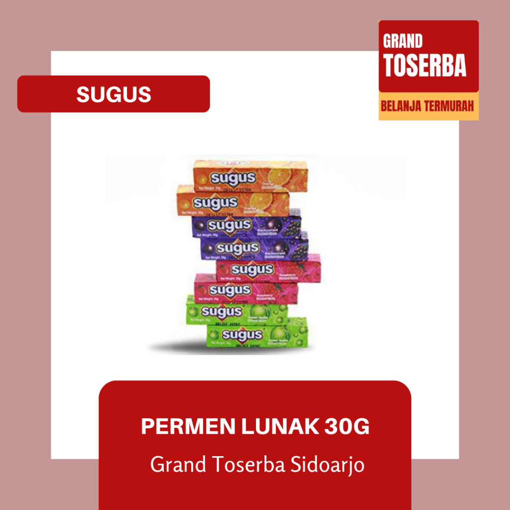 

SUGUS 30g PERMEN LUNAK / PERMEN BUAH