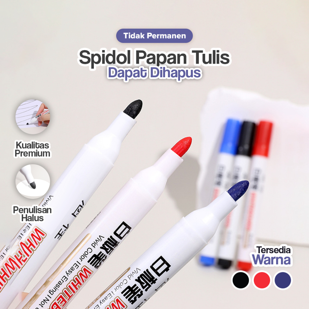 

Spidol Papan Tulis Premium Quality Dapat Dihapus | Whiteboard Marker | Spidol Papan Tulis Non Permanen