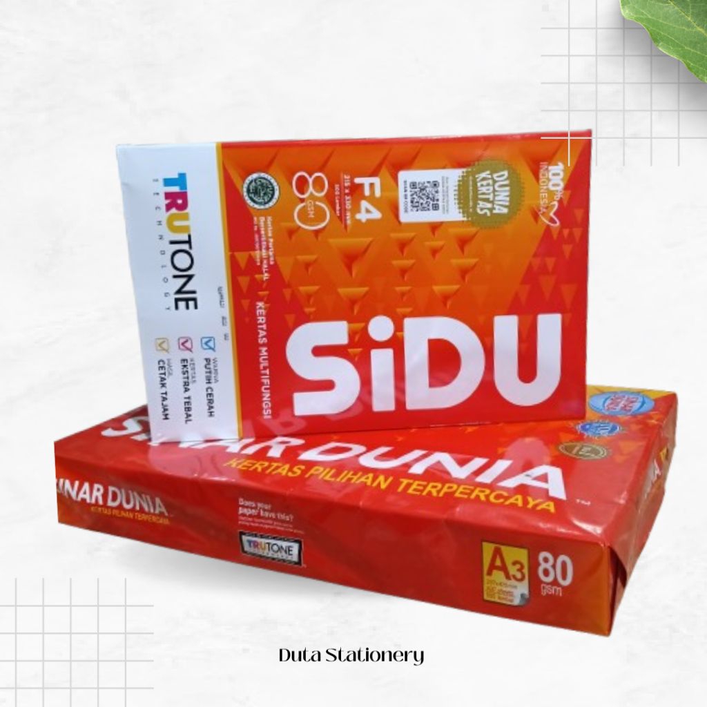 

KERTAS HVS SIDU 80 GSM || KERTAS MULTIFUNGSI 80 GSM