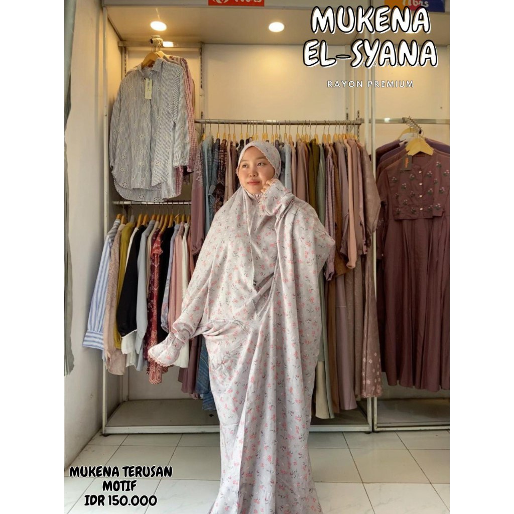 MUKENA TERUSAN MOTIF / MUKENA ELSYANA TERUSAN / MUKENA DEWASA / MUKENA RAYON / MUKENA RAYON TERUSAN 