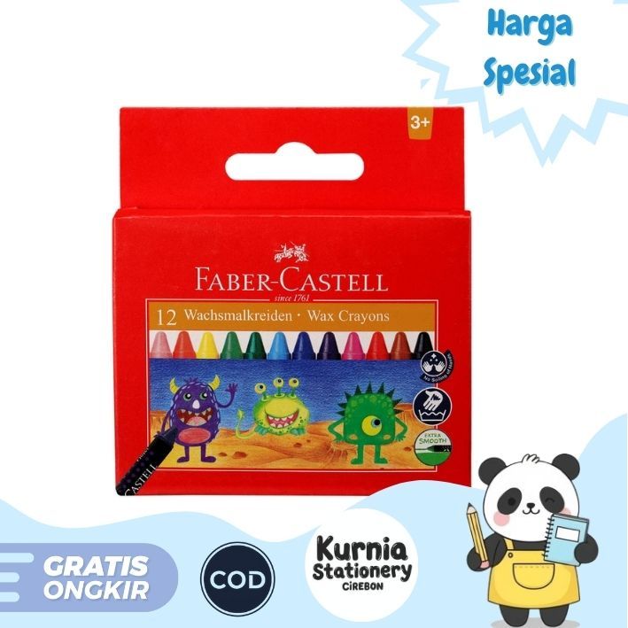 

Faber-Castel Wax Crayon / Krayon Lilin Regular ( Isi 12 Pcs ) 120043