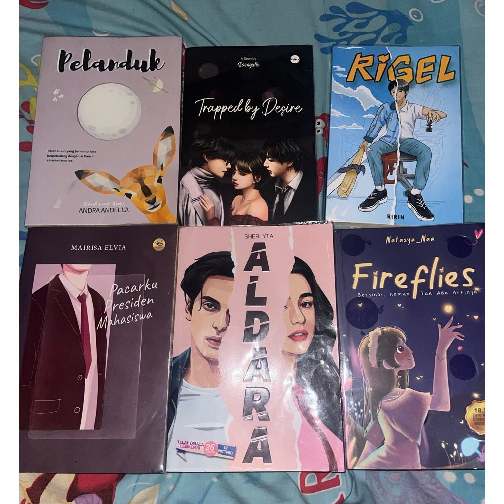 PRELOVED NOVEL WATTPAD ALL ORI FICTION PL NOVEL (PELANDUK,TRAPPED BY DESIRE,RIGEL,PACARKU PRESIDEN M