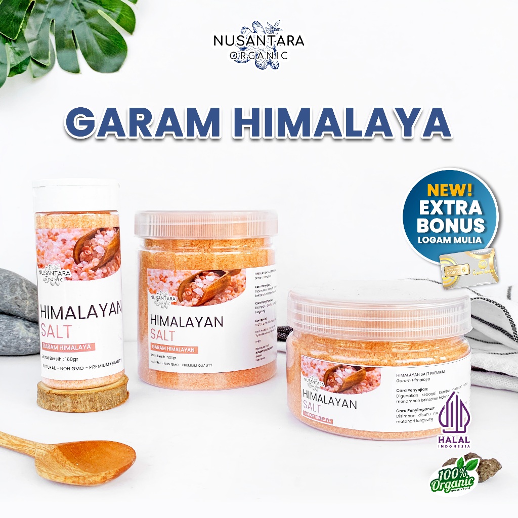 

Nusantara Organic Garam Himalaya Murni Himalayan Salt Tanpa Campuran Asli Sea Rock Organik