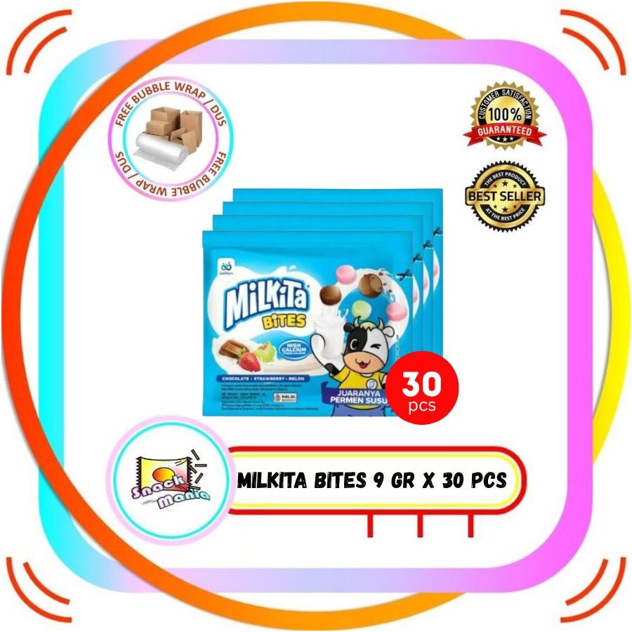 

Milkita Bites Permen Susu Renceng ~ 8gr x 30pcs Milk Candy Bag