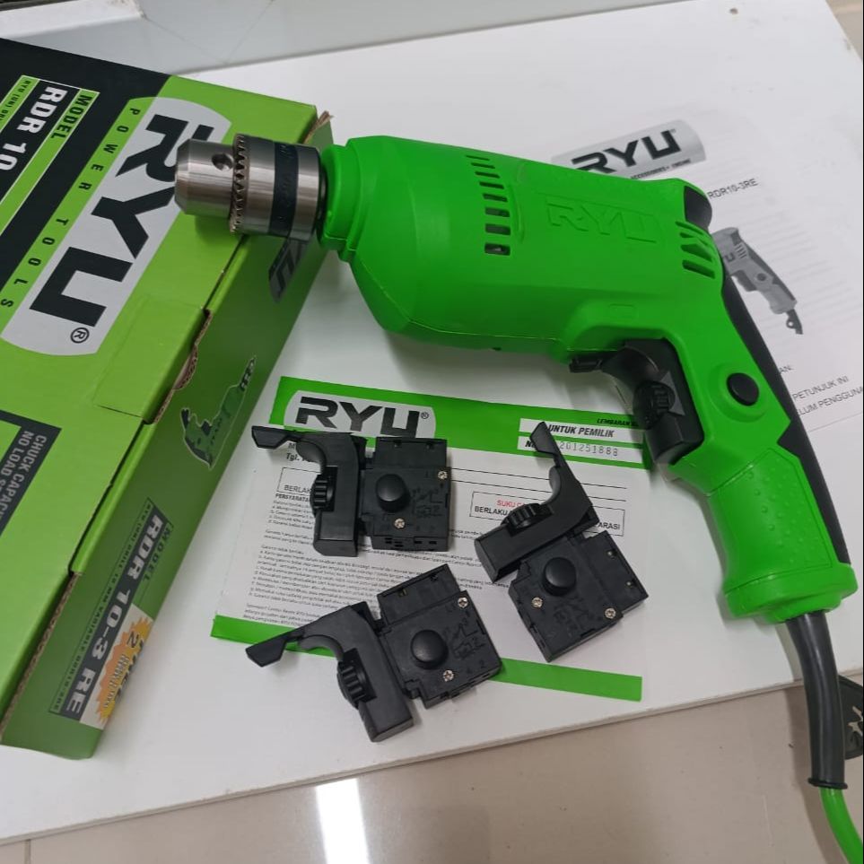 Ryu Switch Saklar Skakel Mesin Bor Impact 10mm Bolak Balik Variable Speed