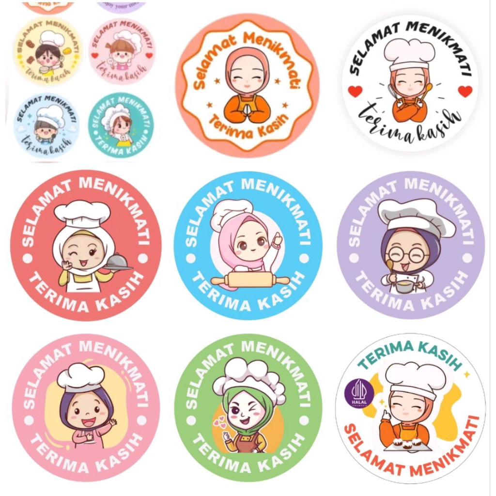 

Sticker Label thank you 1bks isi 100pcs FREE 5pcs