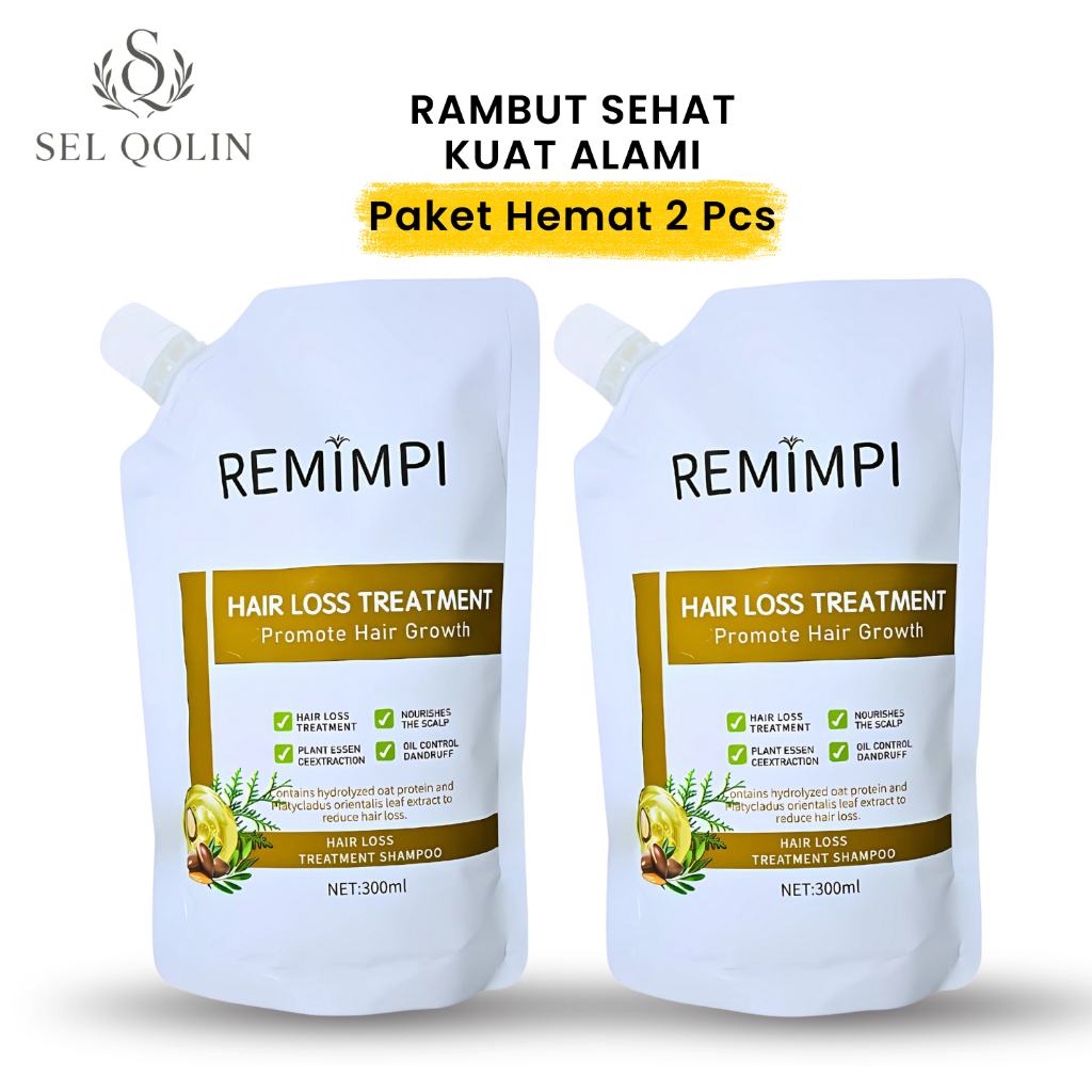 REMIMPI Shampo Anti Ketombe PAKET 2PCS Hair Loss Treatment Shampoo Remimpi Original Penumbuh Rambut