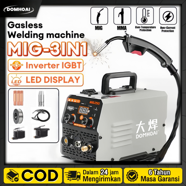 DOMHOAI mesin las 3 in 1 tig mig mma alat las listrik 450 watt Mesin Las Inverter Mesin Las Listrik 