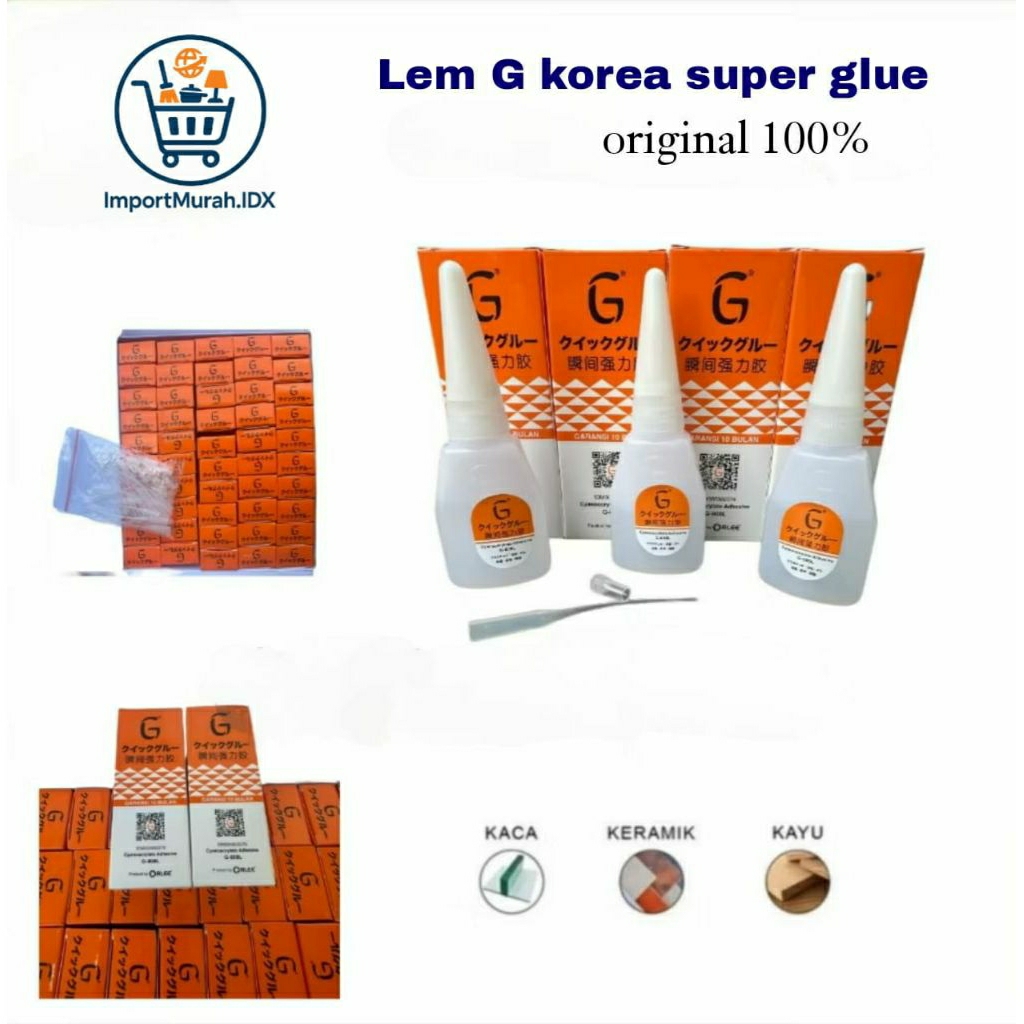 

Lem G Korea Ori Super Glue Cair Lem Setan Barcode Original 100%