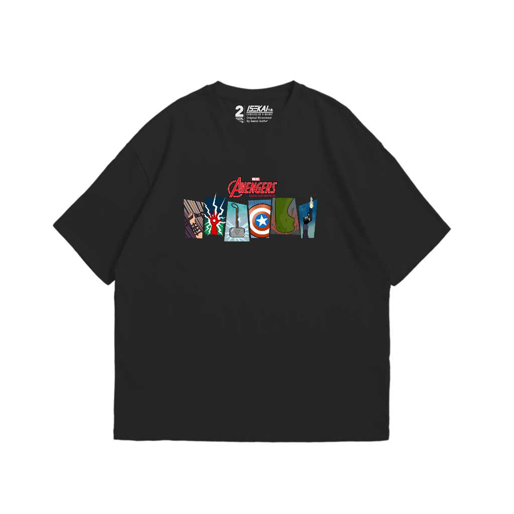 Baju Kaos Marvel Avengers Oversized - Isekai Authentic Marvel Avengers