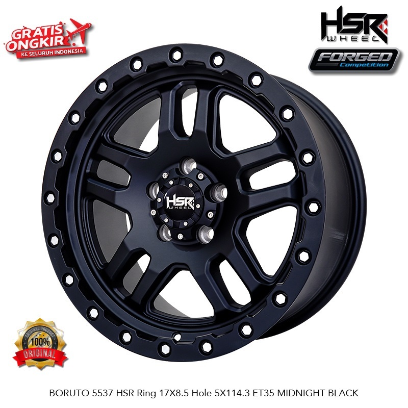 VELG MODEL OFFROAD HSR BORUTO R17 LEBAR 8,5 UNTUK CRV XTRAIL INNOVA RUSH