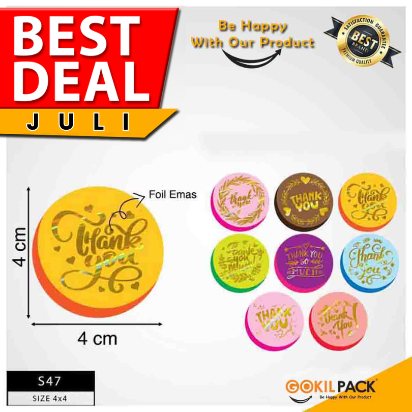 

Sticker Segel|Sticker Sealer |Sticker Murah|Sticker Thank You|S47